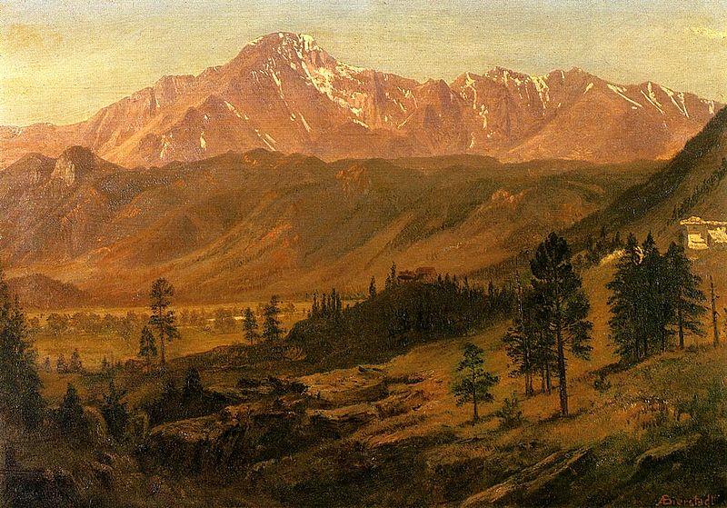 Albert Bierstadt Pikes Peak, Rocky Mountains oil painting image